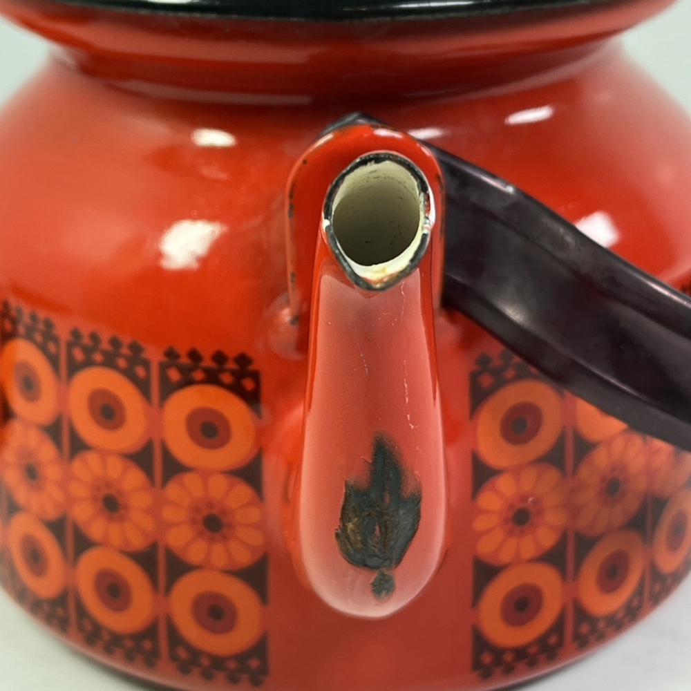 Enamel Kettle Finel Kaj Franck Arabia "Kehrä" Coffee /Tea Pot Finland **READ - Picture 12 of 16